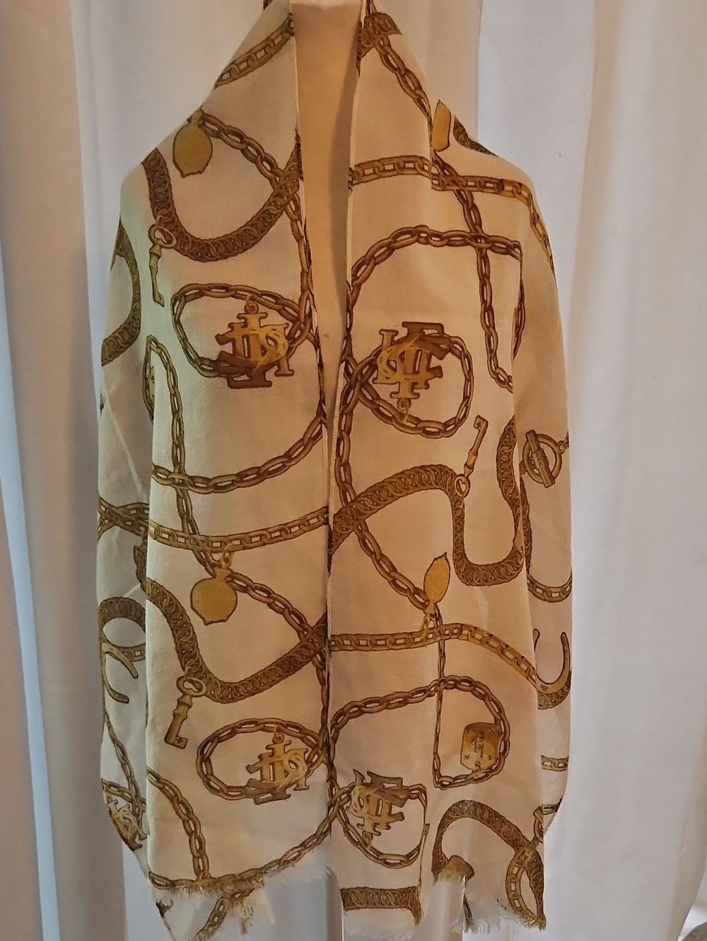 Lauren Ralph Lauren Equestrian Fringe Wool Scarf